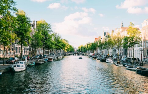 river in Amsterdam, Netherlands