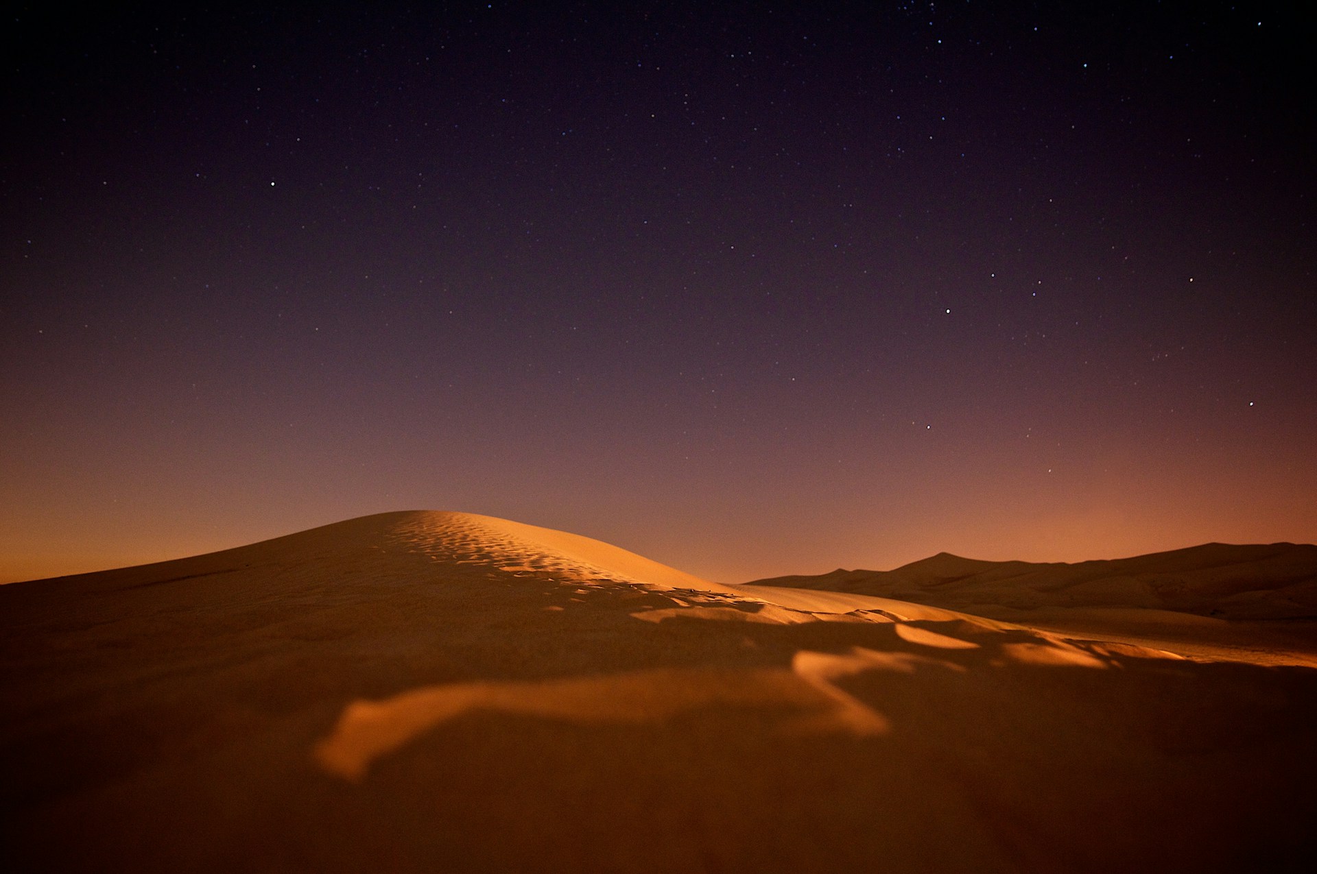 Desert at night