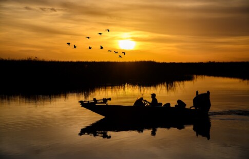 Boaters on the Everglades