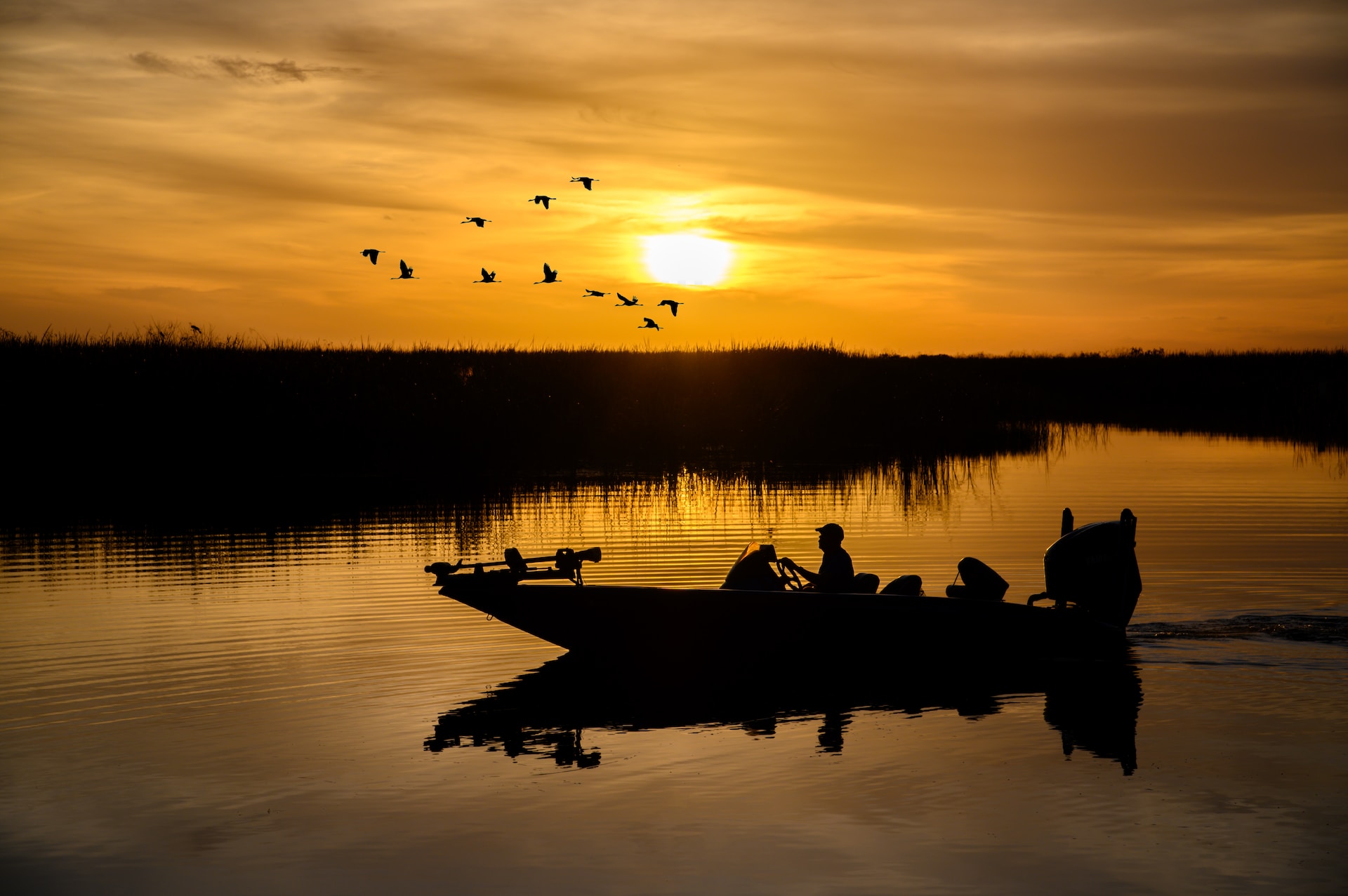 Boaters on the Everglades