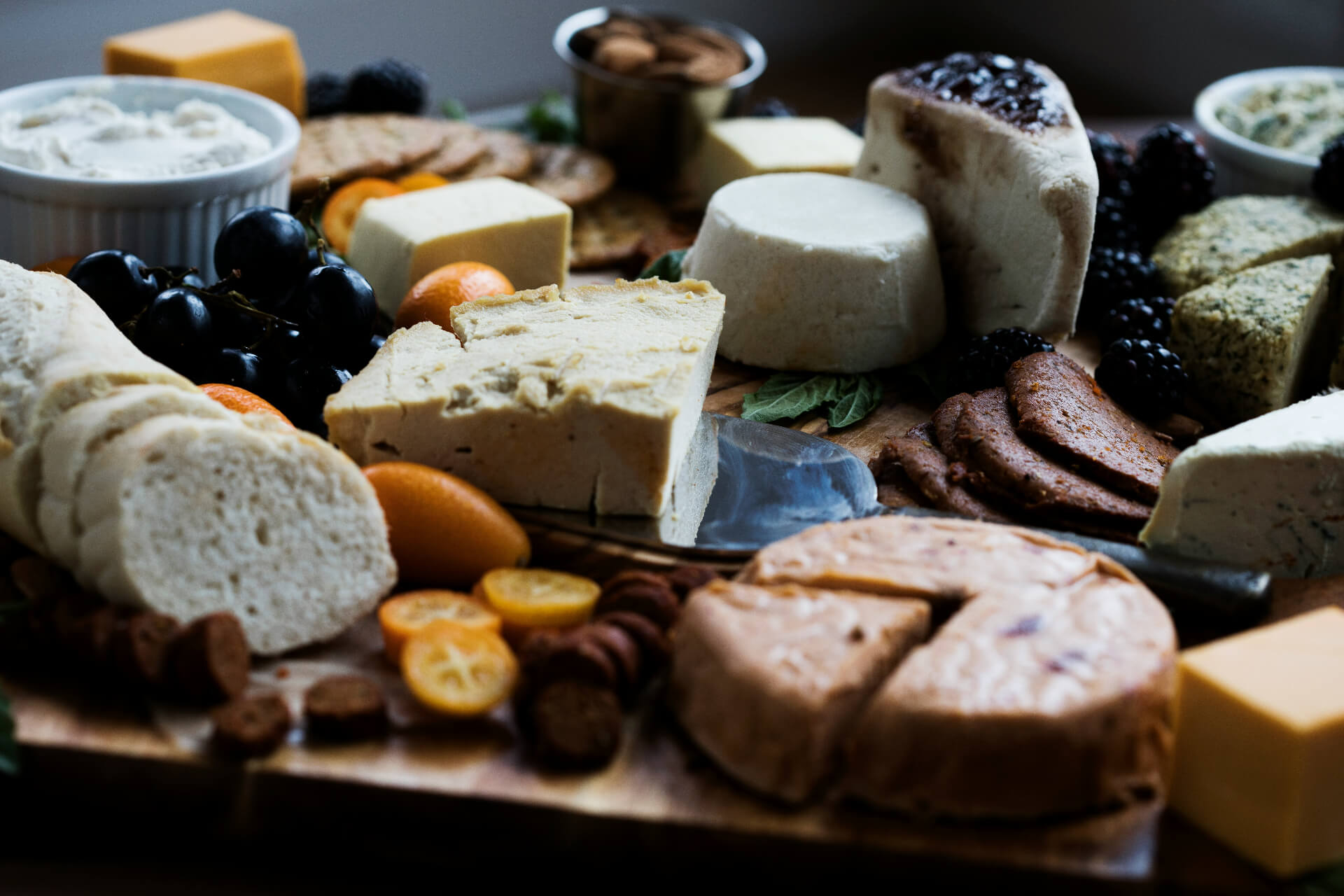 vegan cheese spread with bread