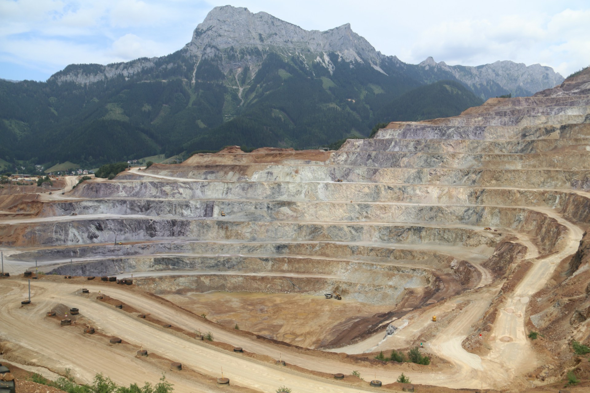 An open-pit mine.