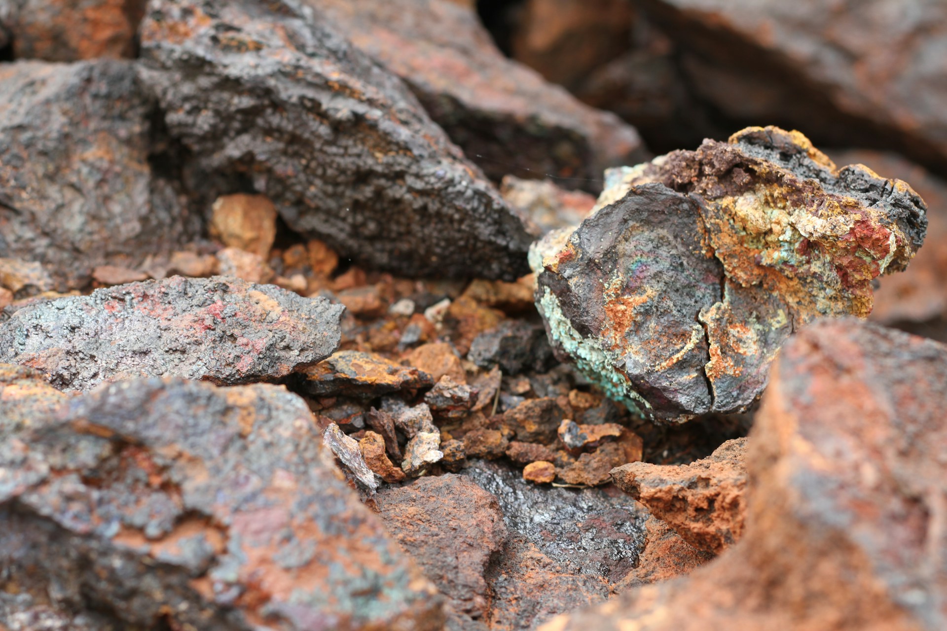 A pile of Nickel ore.