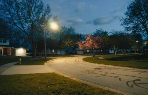 light pollution in neighborhood at night