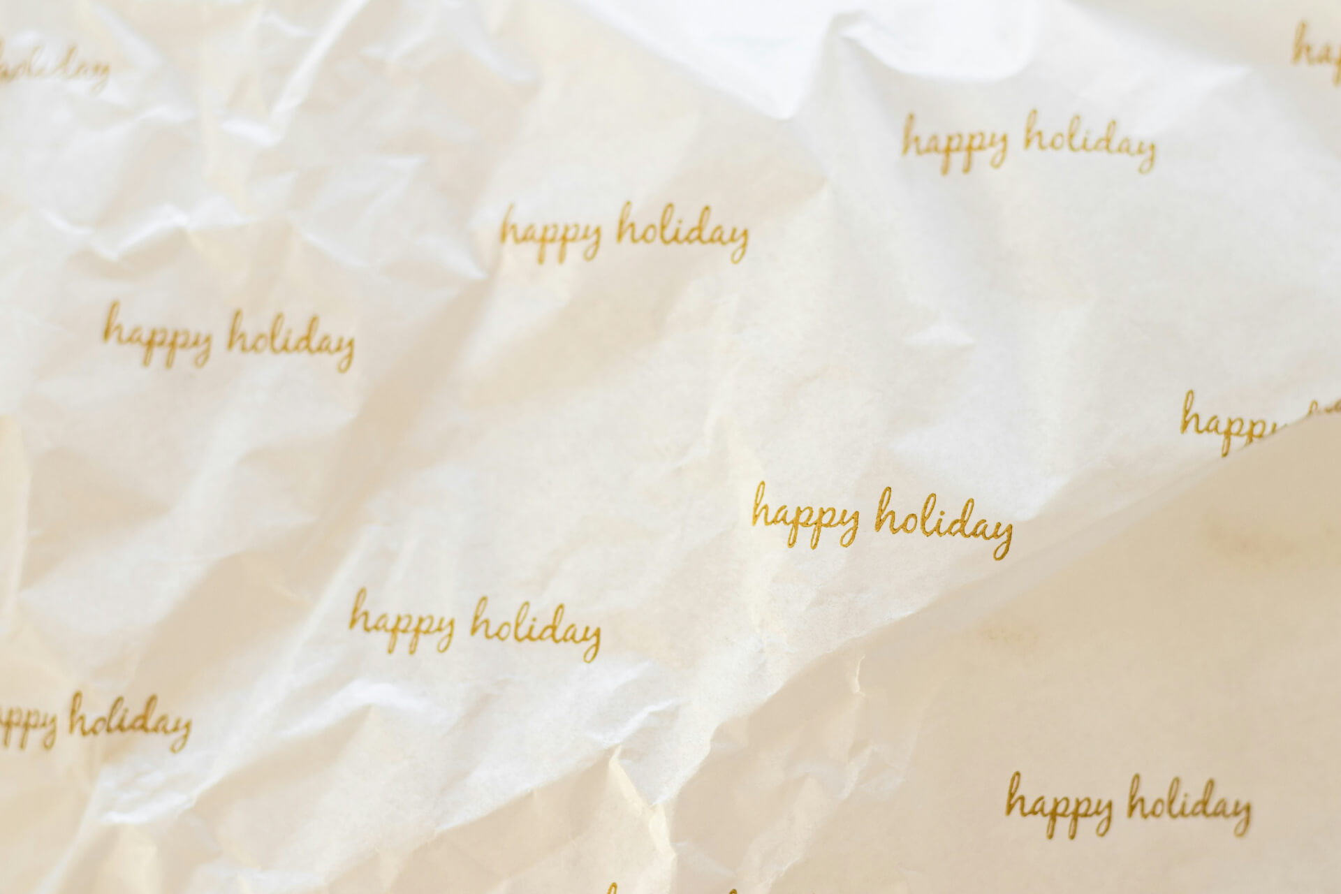 paper with font saying happy holiday