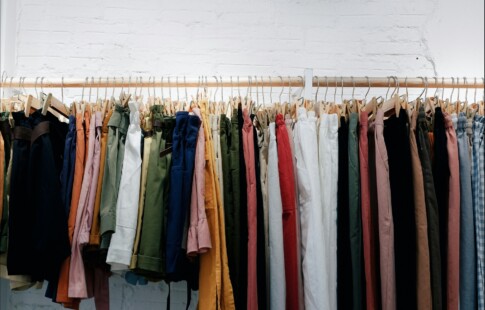 photo of random clothes on the rack